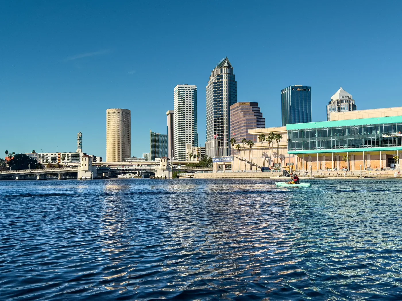 Downtown Tampa skyline across the water