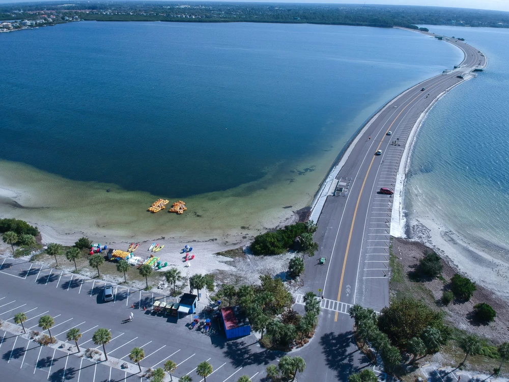 Aerial view of the Pinellas County shoreline